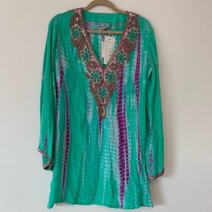 TAJ by Sabrina Crippa Embellished Tunic Dress